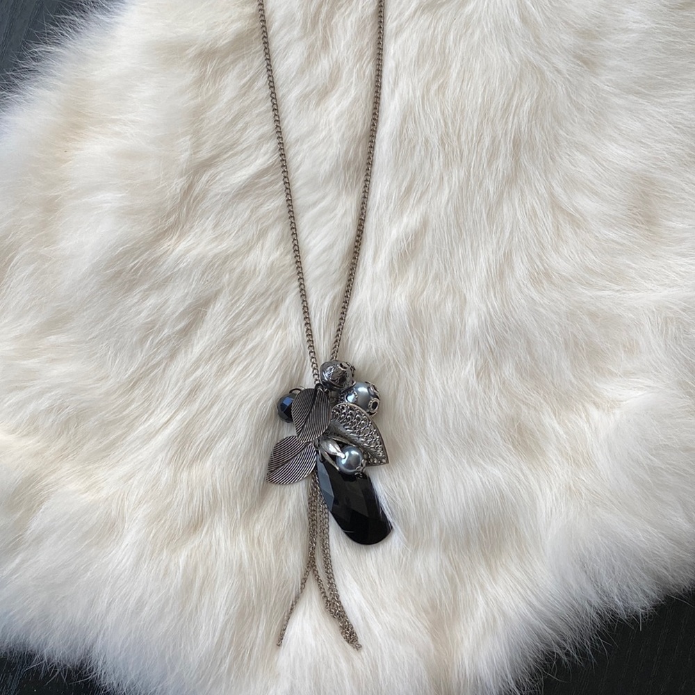 Long Chunky Black Necklace